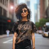 YISM - LOVE Acid Wash Tee