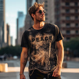 YISM - PEACE Acid Wash Tee