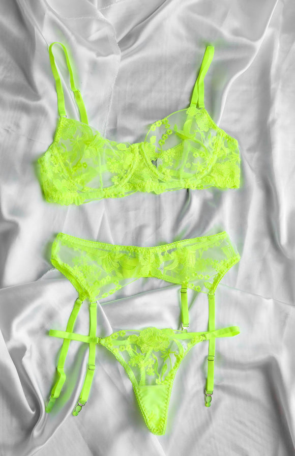 YISM - Neon Green Lingerie